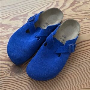 Birkenstock Blue Slippers Suede Comfort
